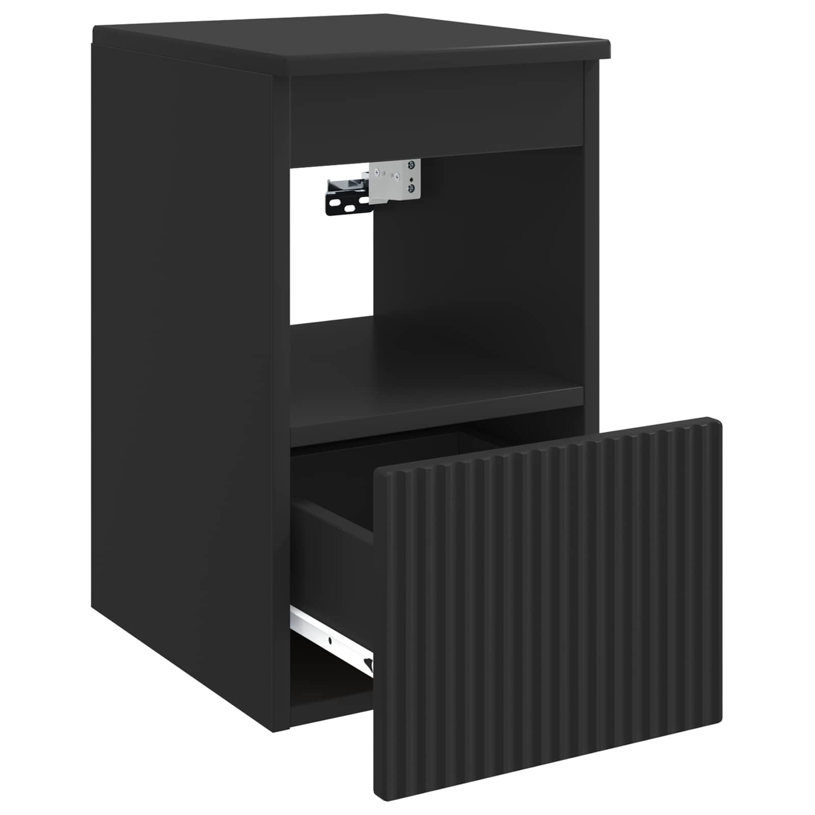 vidaXL Bathroom Cabinet Black 30 x 44.5 x 50 cm Engineered Wood 5