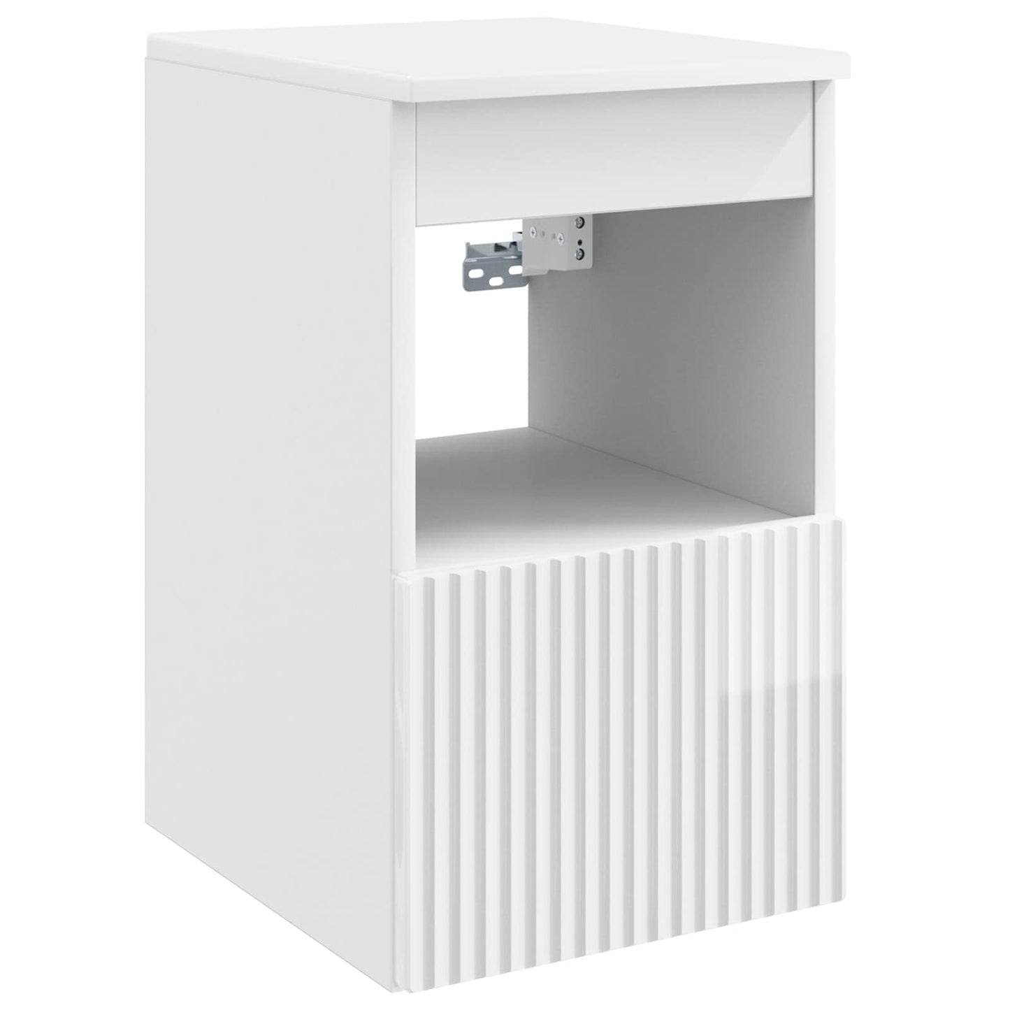 vidaXL Bathroom Cabinet High Gloss White 30 x 44.5 x 50 cm 2