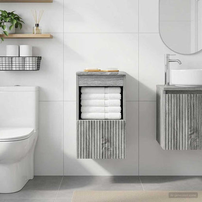 vidaXL Bathroom Cabinet Grey Sonoma 30 x 44.5 x 50 cm Engineered Wood 4
