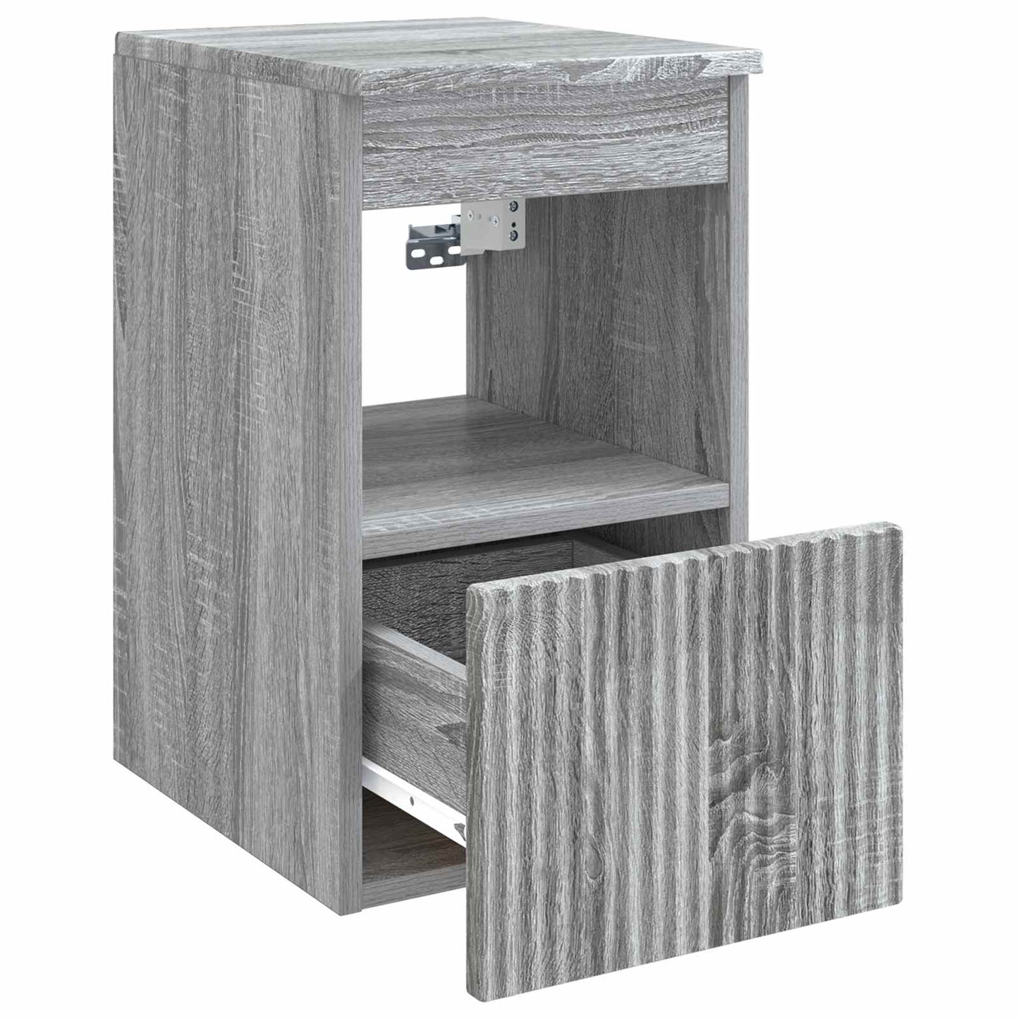 vidaXL Bathroom Cabinet Grey Sonoma 30 x 44.5 x 50 cm Engineered Wood 5