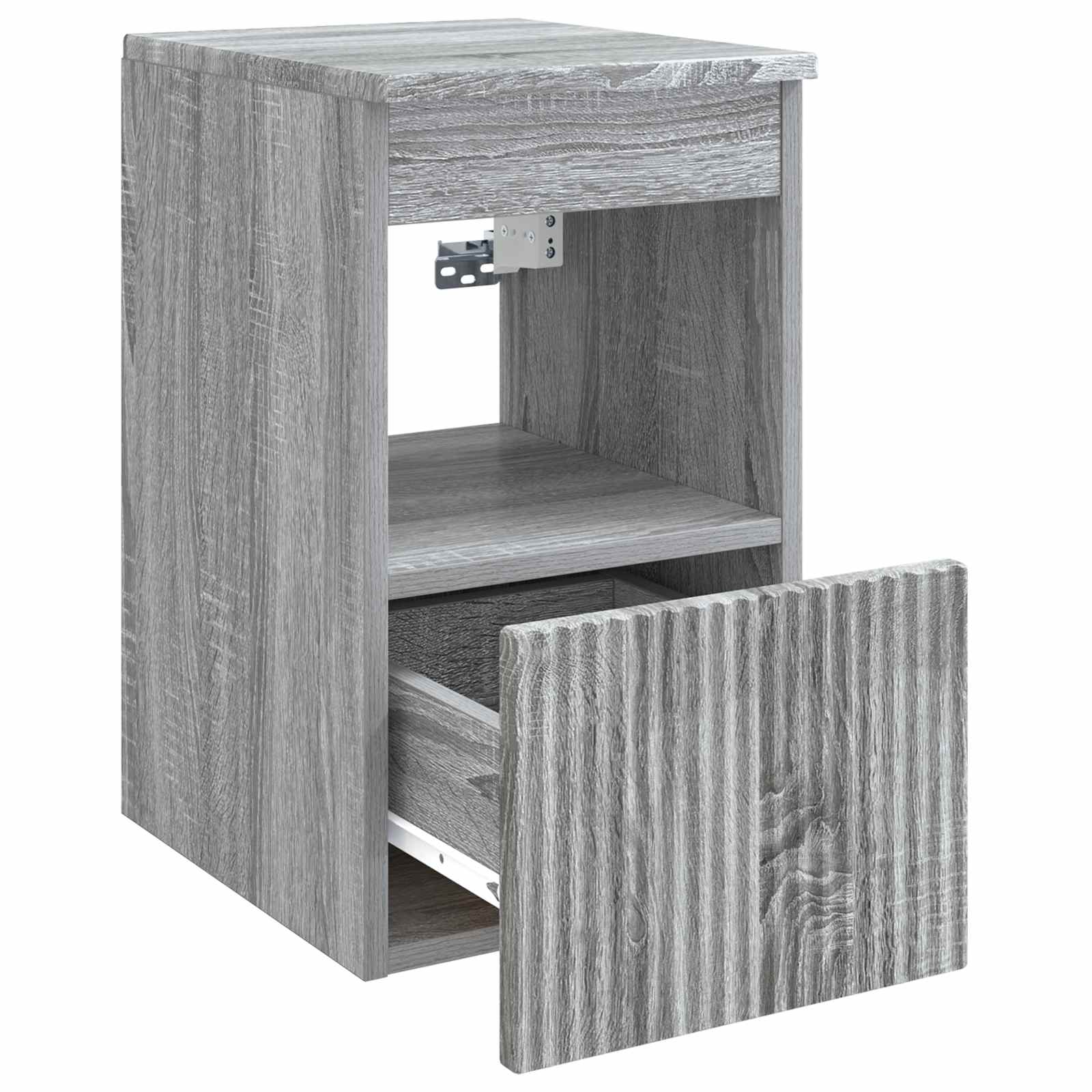 vidaXL Bathroom Cabinet Grey Sonoma 30 x 44.5 x 50 cm Engineered Wood 5