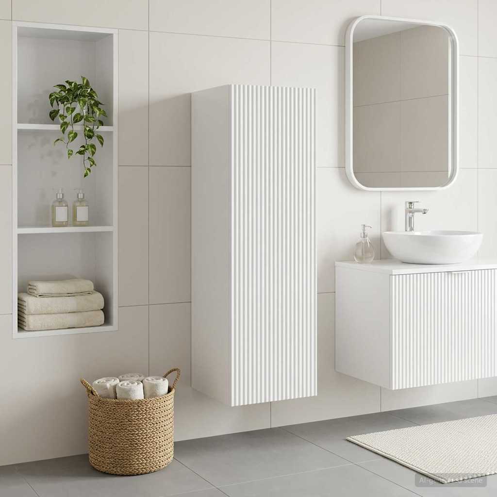 vidaXL Wall-mounted Bathroom Cabinet White 33 x 34.5 x 100 cm 1