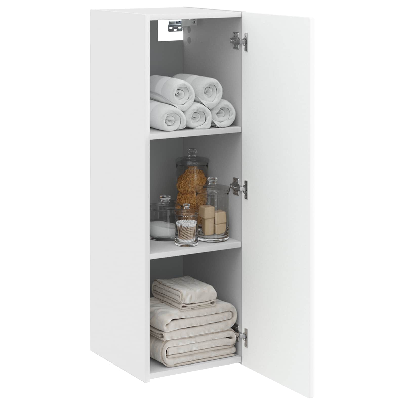 vidaXL Wall-mounted Bathroom Cabinet White 33 x 34.5 x 100 cm 3