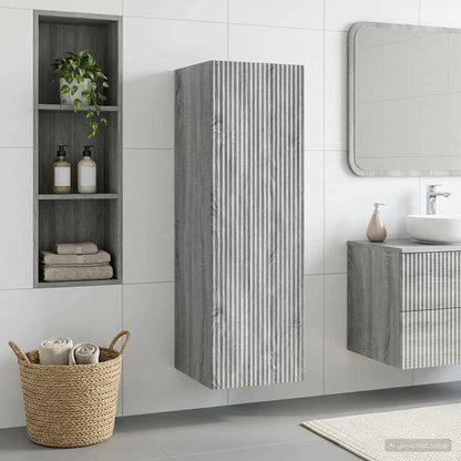 vidaXL Wall-mounted Bathroom Cabinet Grey Sonoma 33 x 34.5 x 100 cm 1