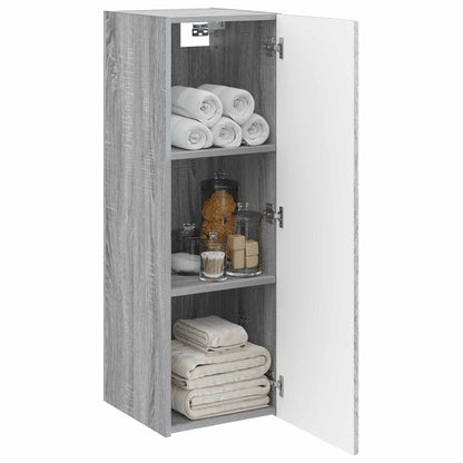 vidaXL Wall-mounted Bathroom Cabinet Grey Sonoma 33 x 34.5 x 100 cm 3