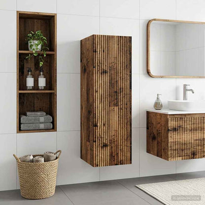 vidaXL Wall-mounted Bathroom Cabinet Old Wood 33 x 34.5 x 100 cm 1