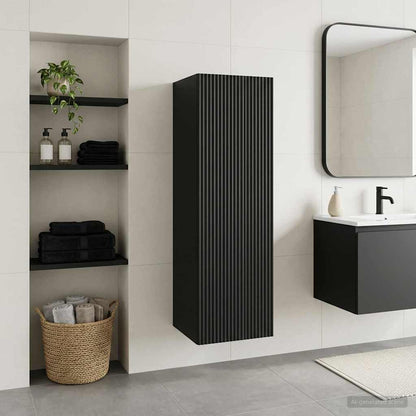 vidaXL Wall-mounted Bathroom Cabinet Black 33 x 34.5 x 60 cm 1
