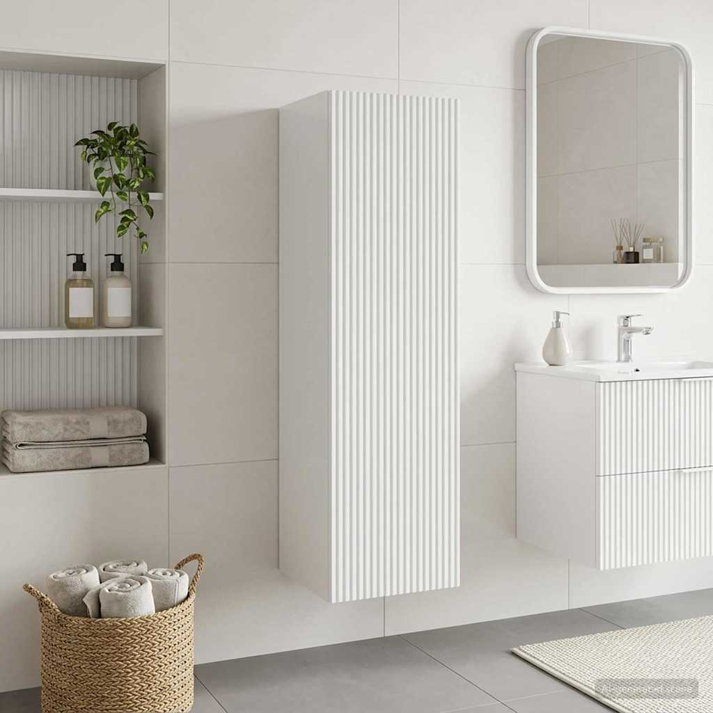 vidaXL Wall-mounted Bathroom Cabinet High Gloss White 1