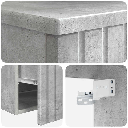 vidaXL Wall-mounted Bathroom Cabinet Concrete Grey 59 x 44.5 x 50 cm 6