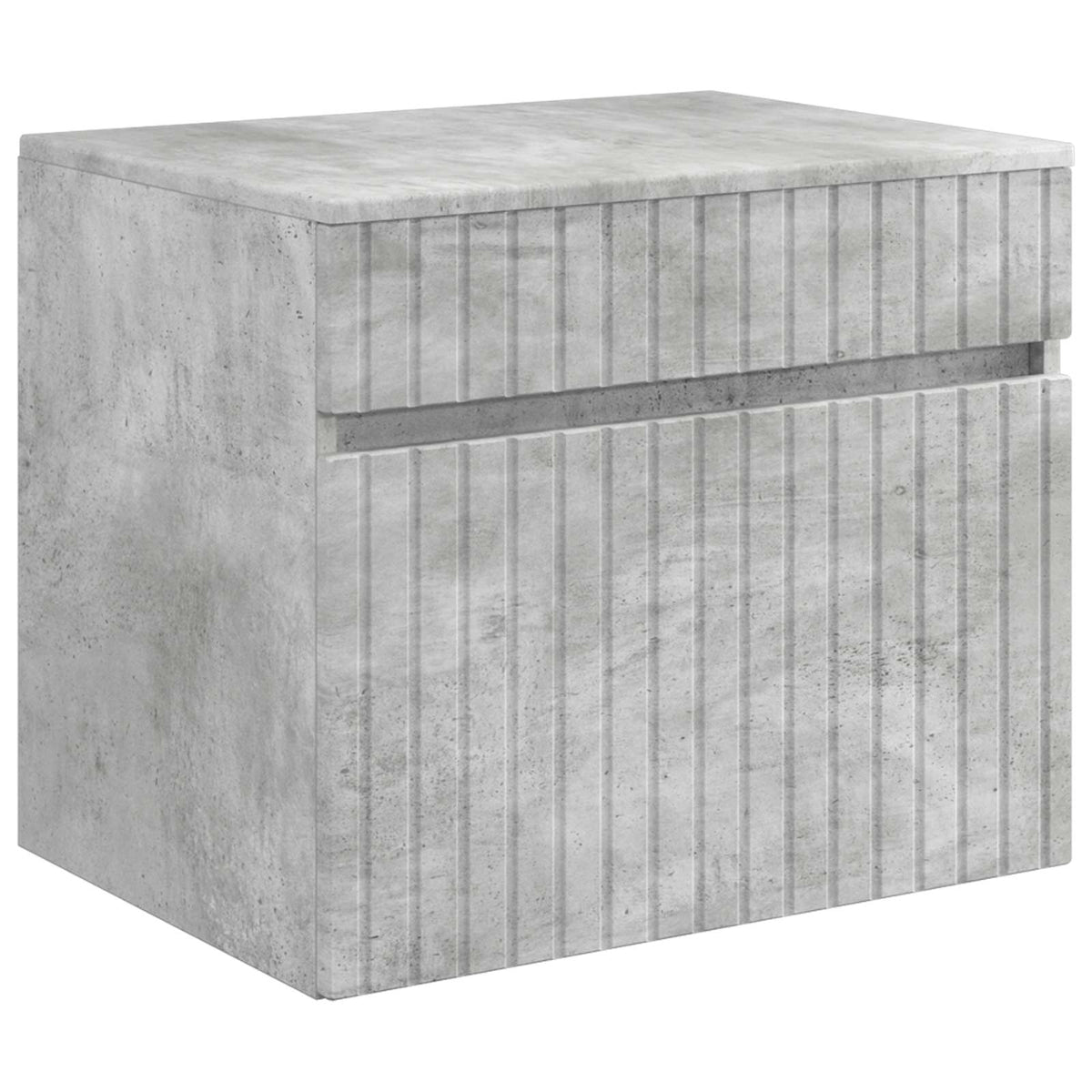 vidaXL Wall-mounted Bathroom Cabinet Concrete Grey 59 x 44.5 x 50 cm 2