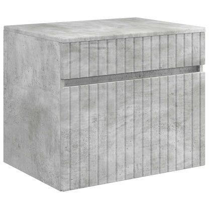 vidaXL Wall-mounted Bathroom Cabinet Concrete Grey 59 x 44.5 x 50 cm 2