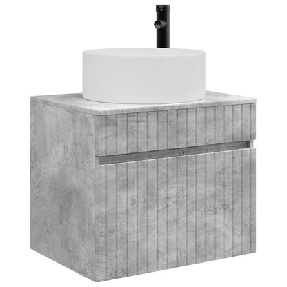 vidaXL Wall-mounted Bathroom Cabinet Concrete Grey 59 x 44.5 x 50 cm 3