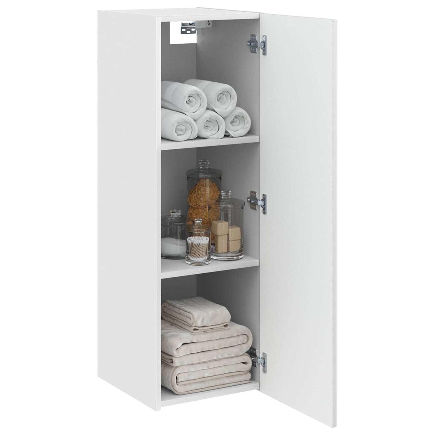 vidaXL Wall-mounted Bathroom Cabinet White 33 x 34.5 x 100 cm 3