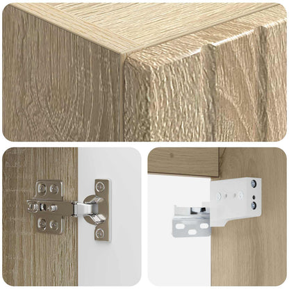 vidaXL Wall-mounted Bathroom Cabinet Sonoma Oak 33 x 34.5 x 100 cm 6