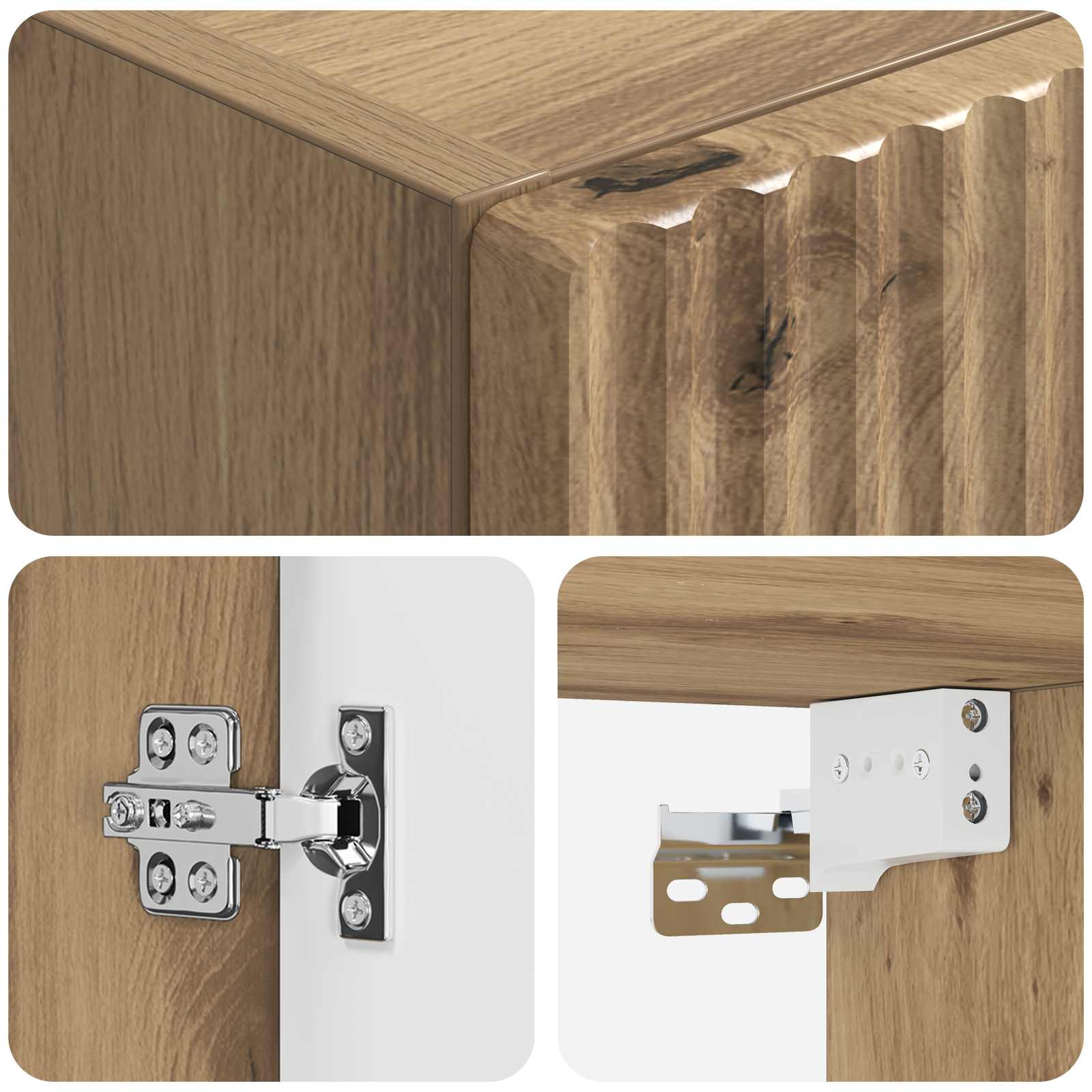 vidaXL Wall-mounted Bathroom Cabinet Artisan Oak 33 x 34.5 x 100 cm 6