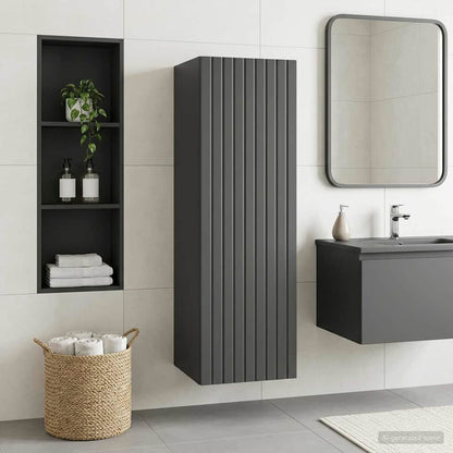 vidaXL Wall-mounted Bathroom Cabinet Black 33 x 34.5 x 60 cm 1