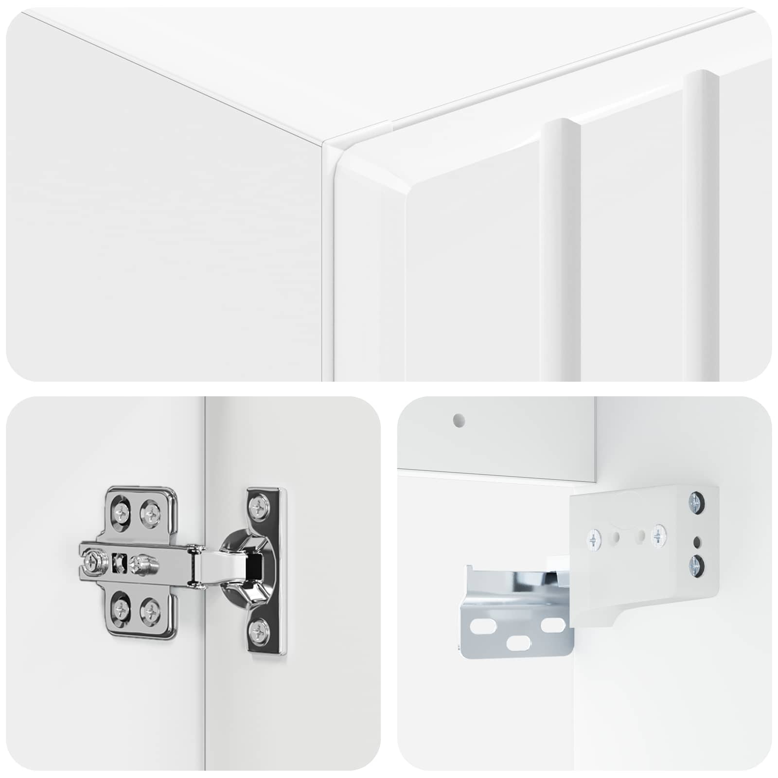 vidaXL Wall-mounted Bathroom Cabinet High Gloss White 6