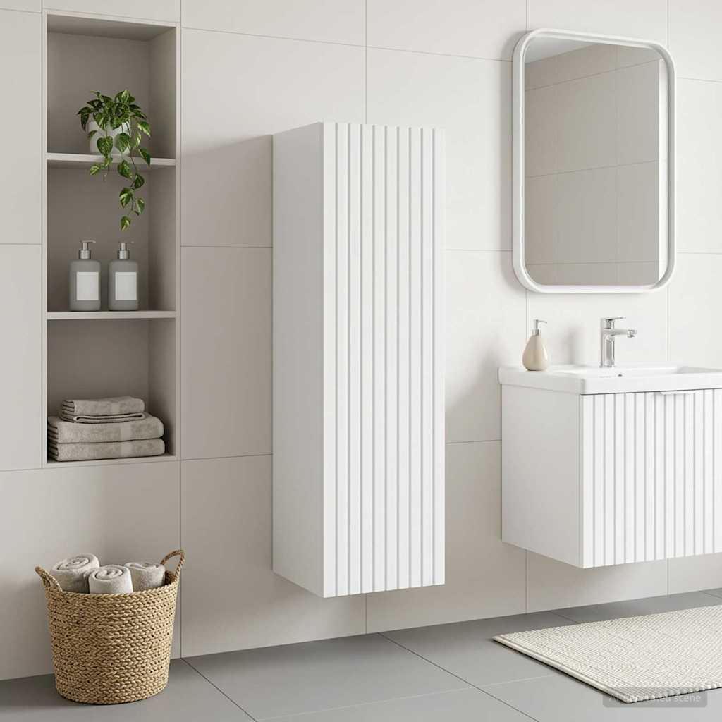 vidaXL Wall-mounted Bathroom Cabinet High Gloss White 1