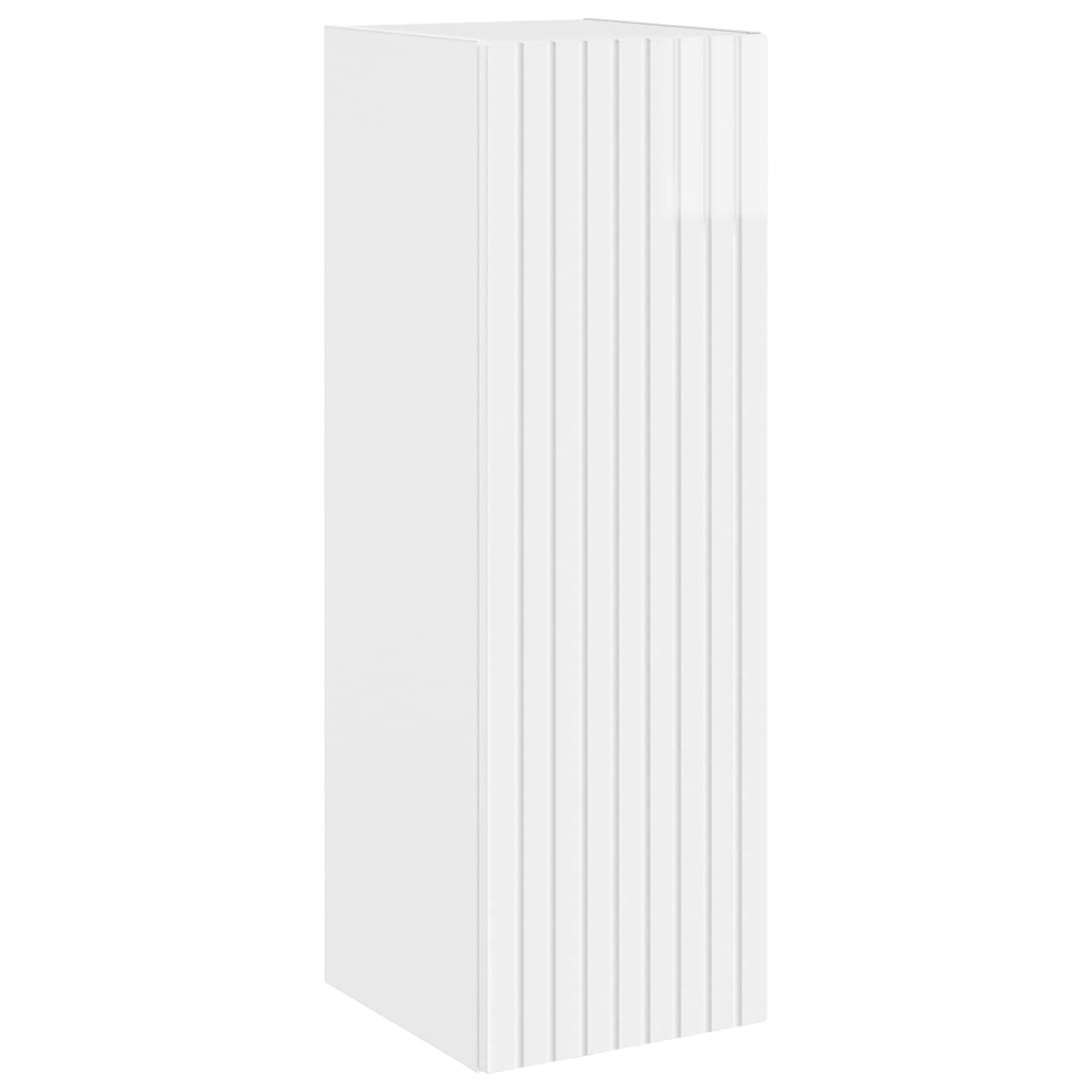 vidaXL Wall-mounted Bathroom Cabinet High Gloss White 2