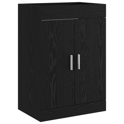 vidaXL Bathroom Under Sink Cabinet Black Oak 56 x 37.5 x 81 cm 2