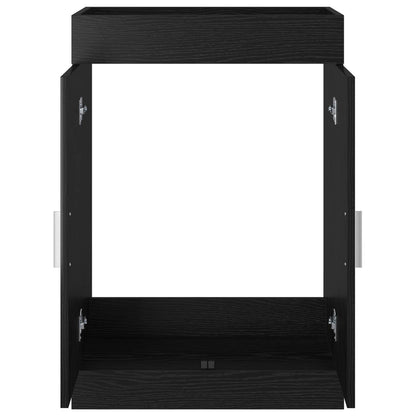 vidaXL Bathroom Under Sink Cabinet Black Oak 56 x 37.5 x 81 cm 4