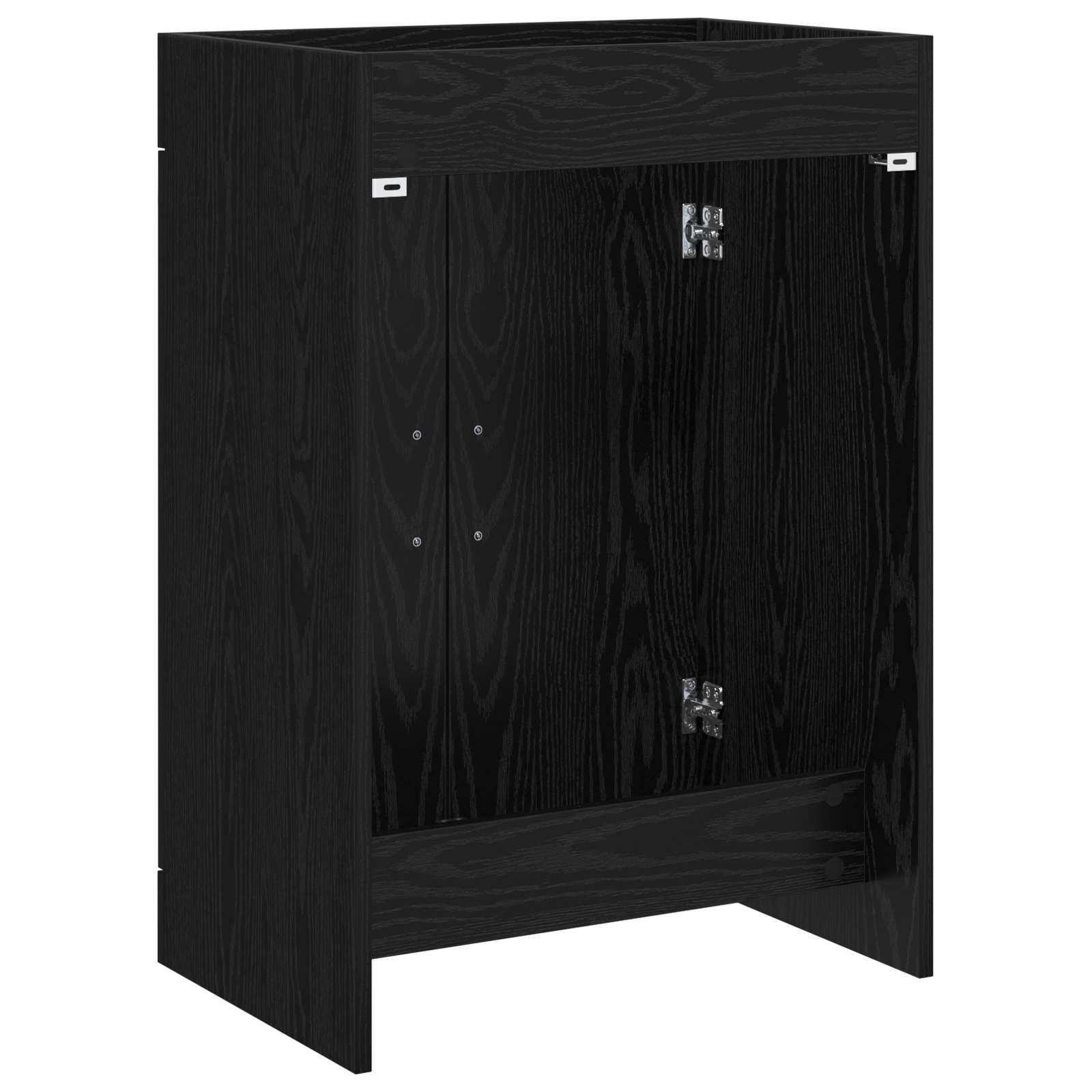 vidaXL Bathroom Under Sink Cabinet Black Oak 56 x 37.5 x 81 cm 6