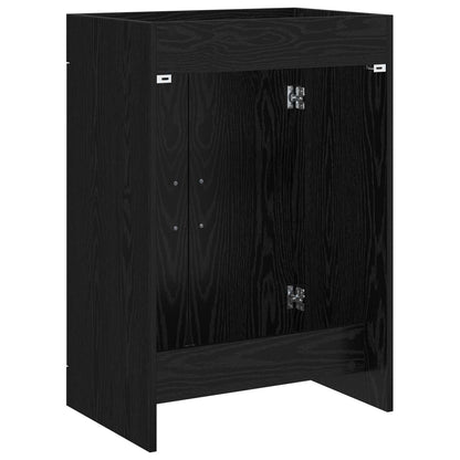 vidaXL Bathroom Under Sink Cabinet Black Oak 56 x 37.5 x 81 cm 6