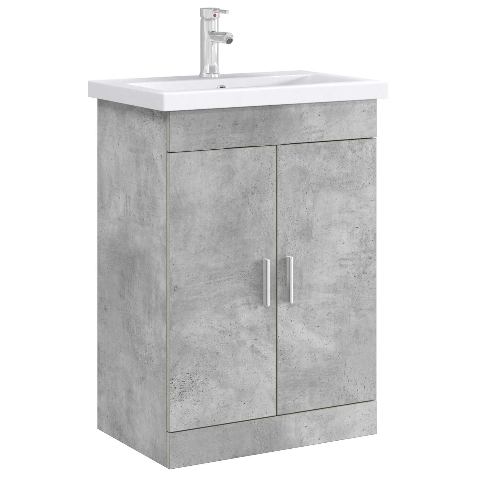 vidaXL Bathroom Under Sink Cabinet Concrete Grey 56 x 37.5 x 81 cm 3