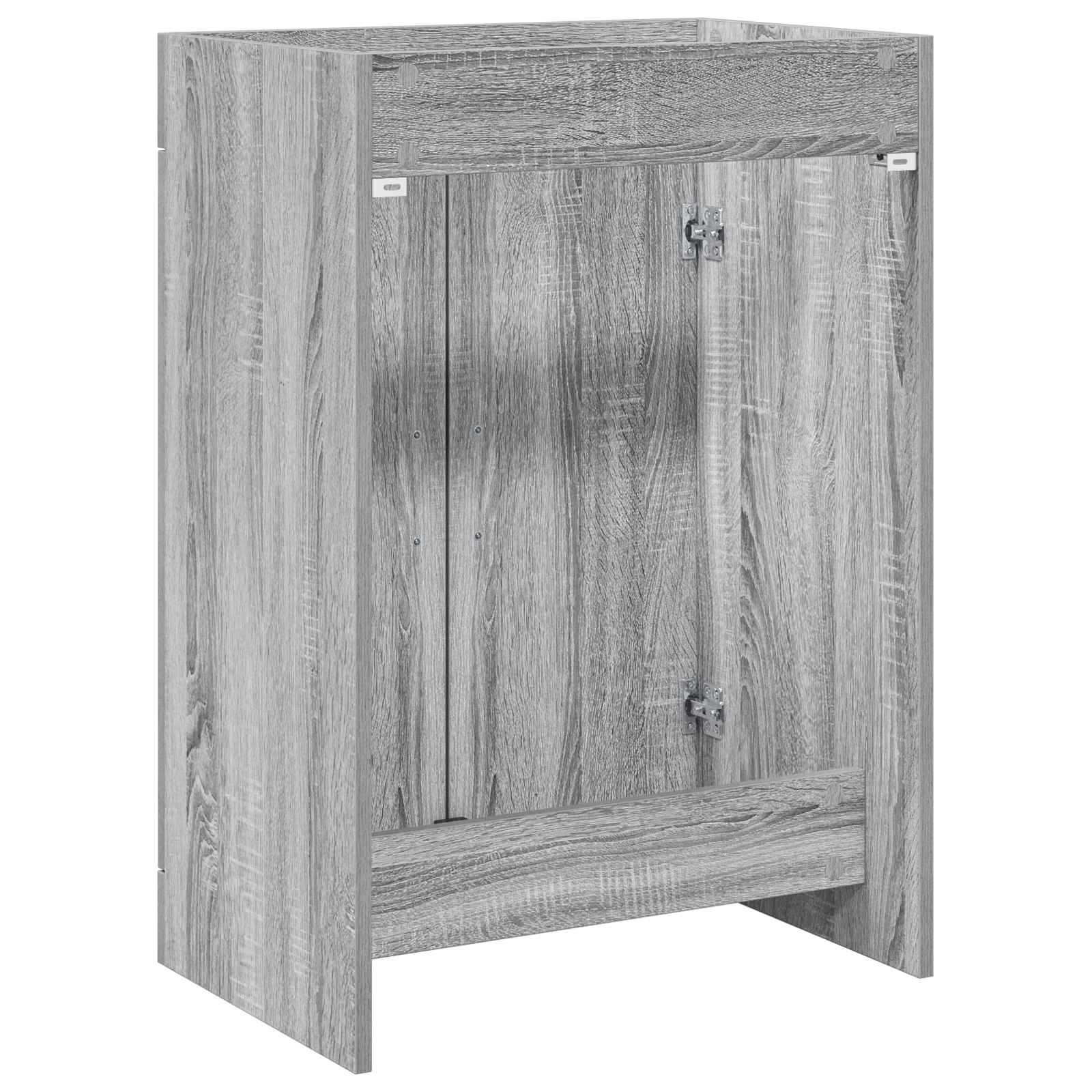 vidaXL Bathroom Under Sink Cabinet Grey Sonoma 56 x 37.5 x 81 cm 6