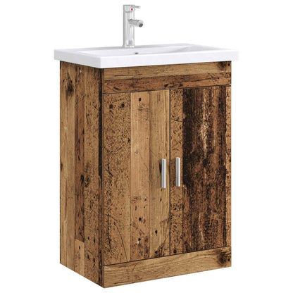 vidaXL Bathroom Under Sink Cabinet Old Wood 56 x 37.5 x 81 cm 3