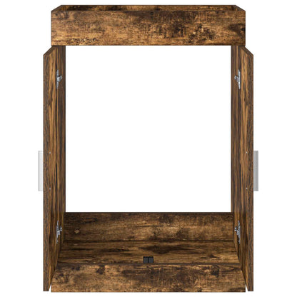 vidaXL Bathroom Under Sink Cabinet Smoked Oak 78.5 x 37.5 x 81 cm 4