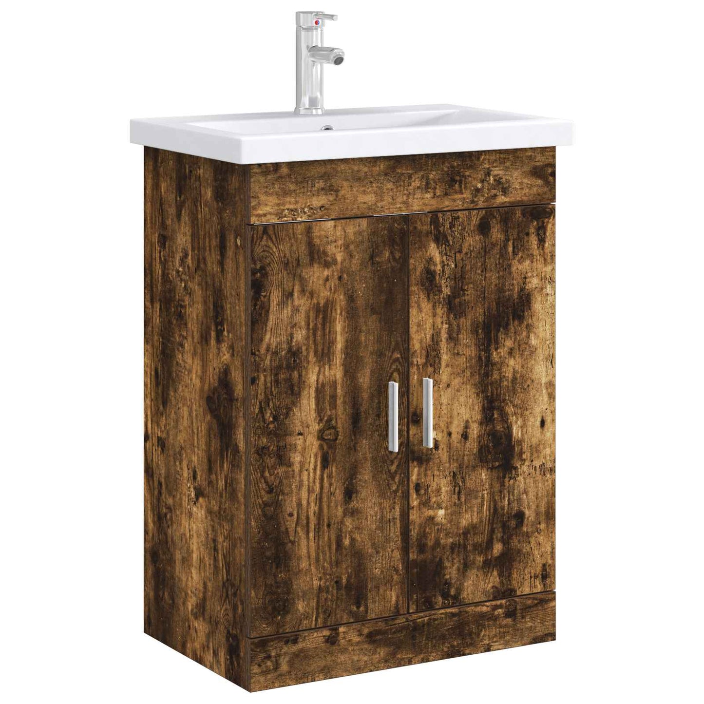 vidaXL Bathroom Under Sink Cabinet Smoked Oak 78.5 x 37.5 x 81 cm 3