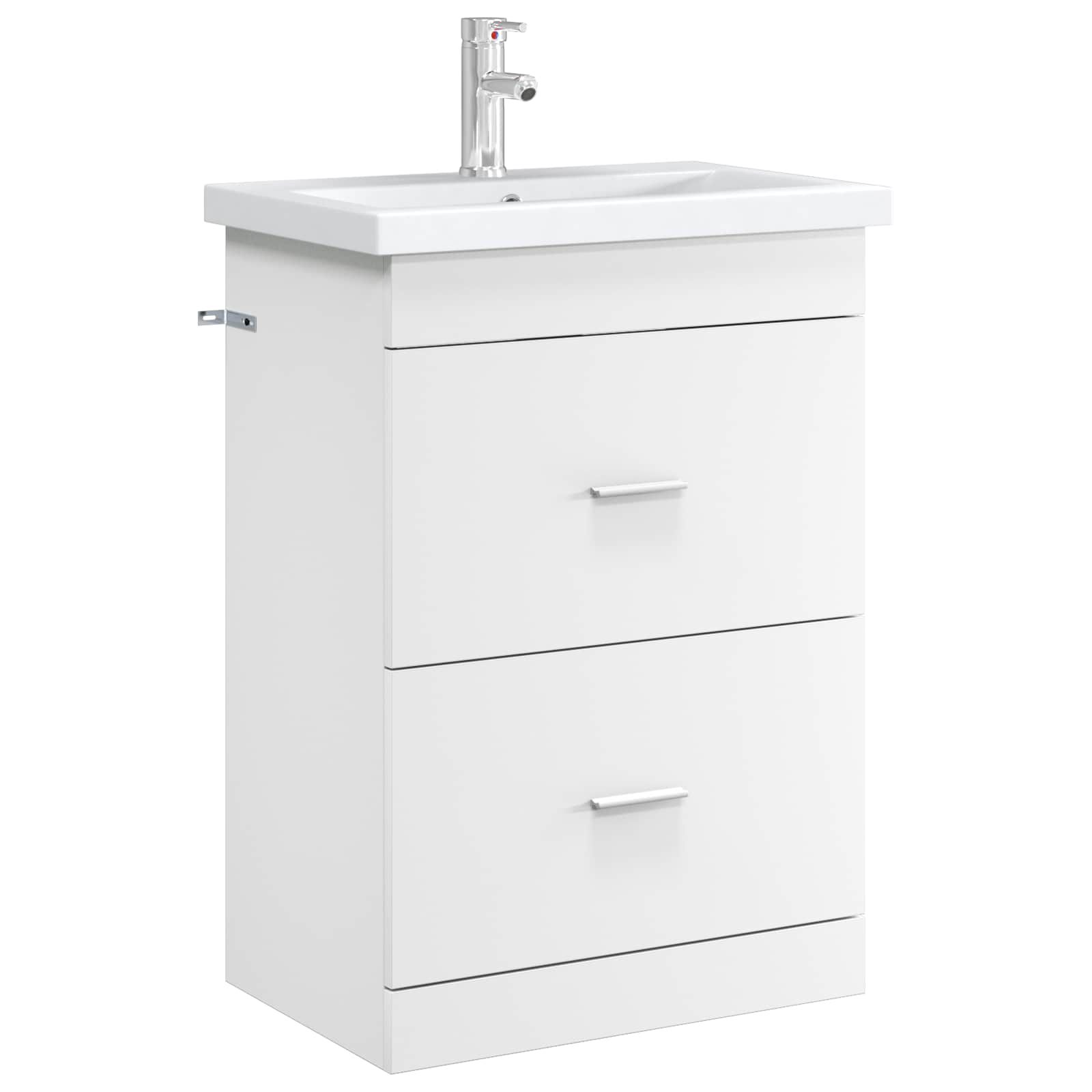 vidaXL Bathroom Under Sink Cabinet White 56 x 37.5 x 81 cm 3