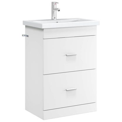 vidaXL Bathroom Under Sink Cabinet White 56 x 37.5 x 81 cm 3