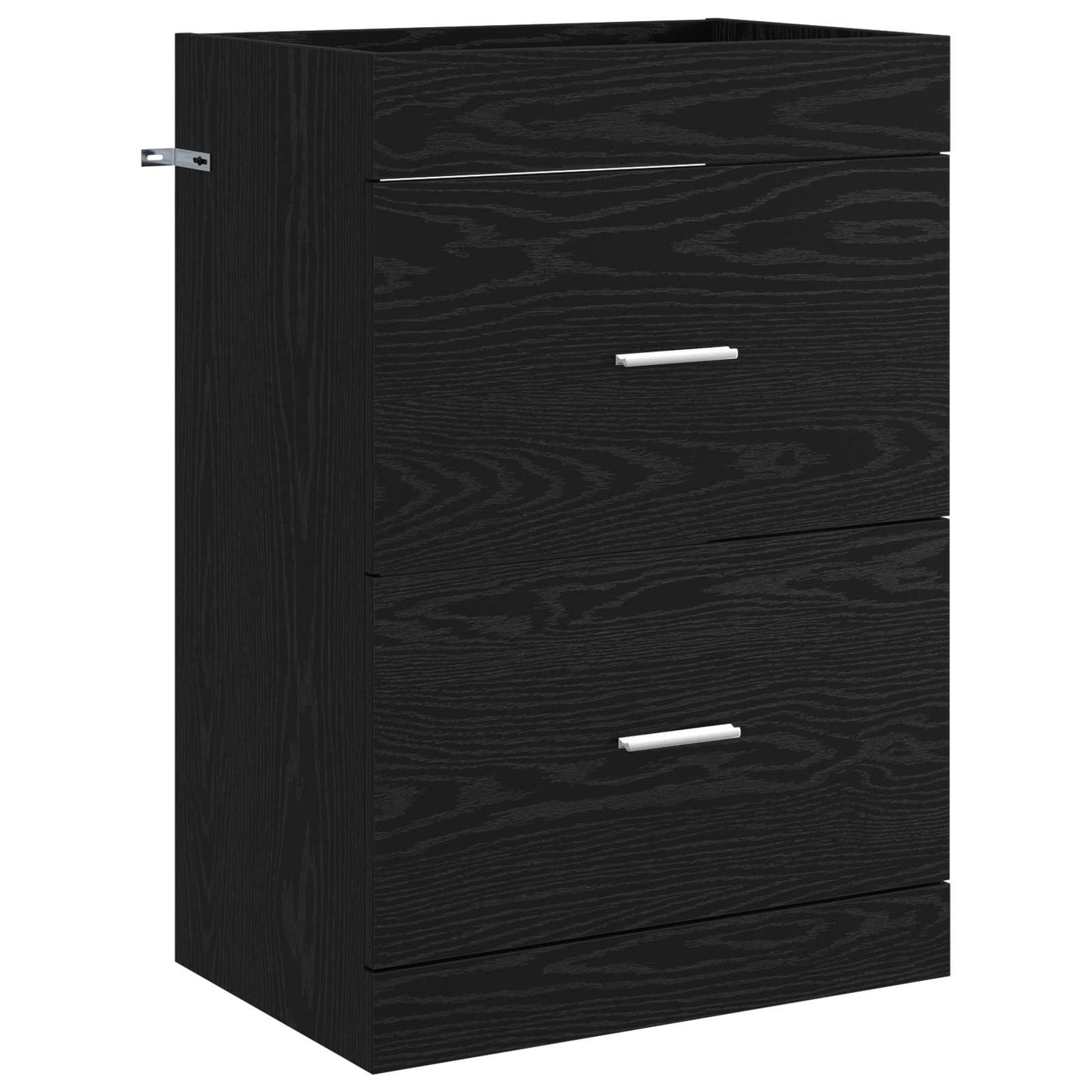 vidaXL Bathroom Under Sink Cabinet Black Oak 56 x 37.5 x 81 cm 2