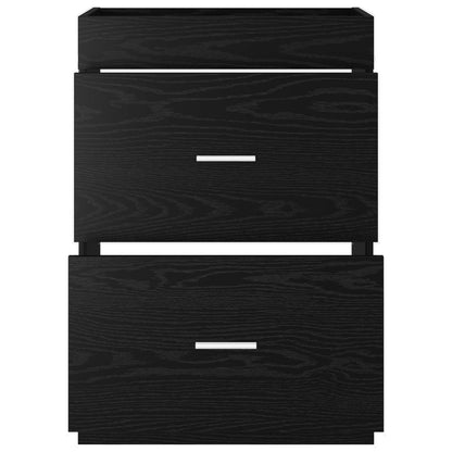 vidaXL Bathroom Under Sink Cabinet Black Oak 56 x 37.5 x 81 cm 4