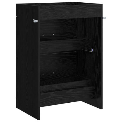 vidaXL Bathroom Under Sink Cabinet Black Oak 56 x 37.5 x 81 cm 6