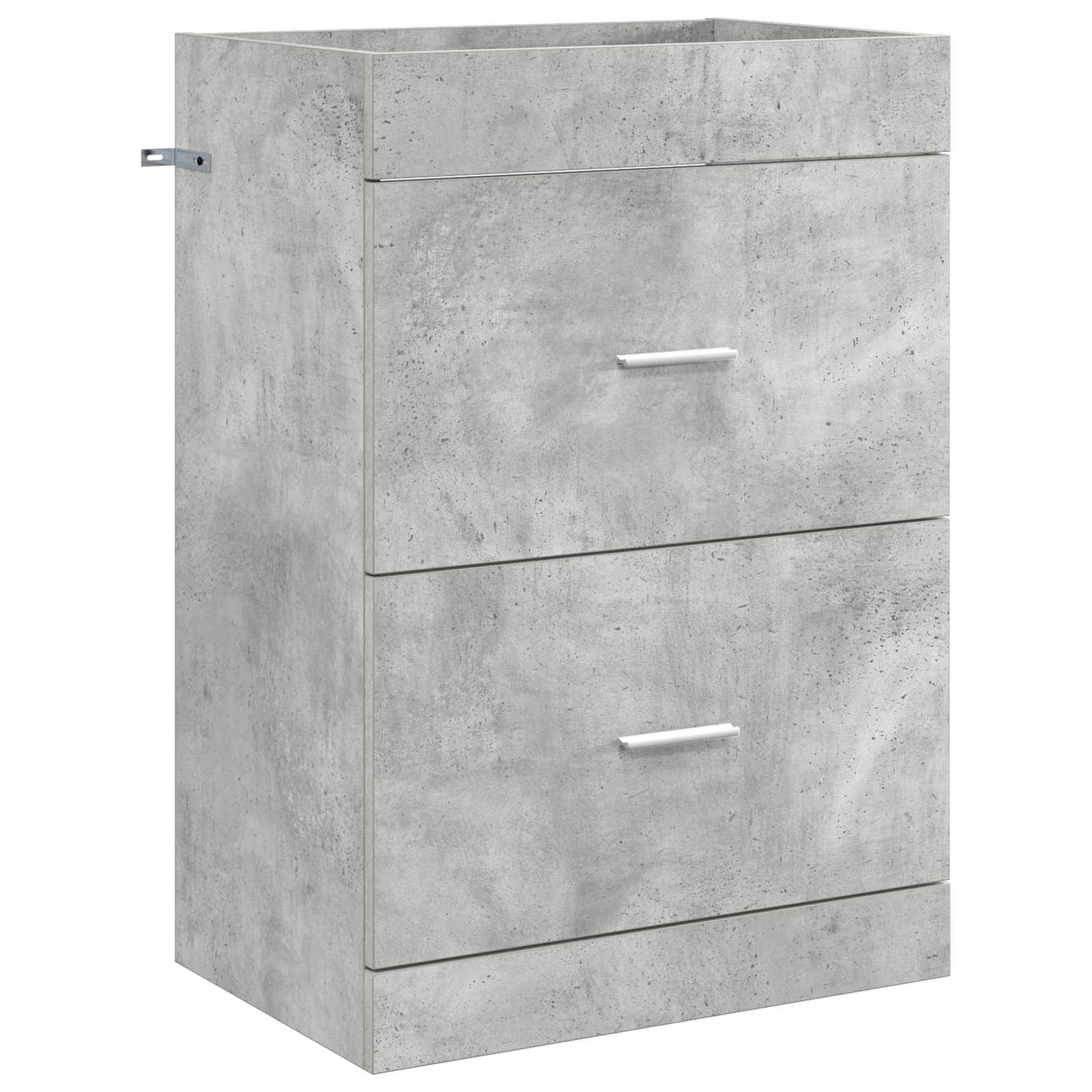 vidaXL Bathroom Under Sink Cabinet Concrete Grey 56 x 37.5 x 81 cm 2