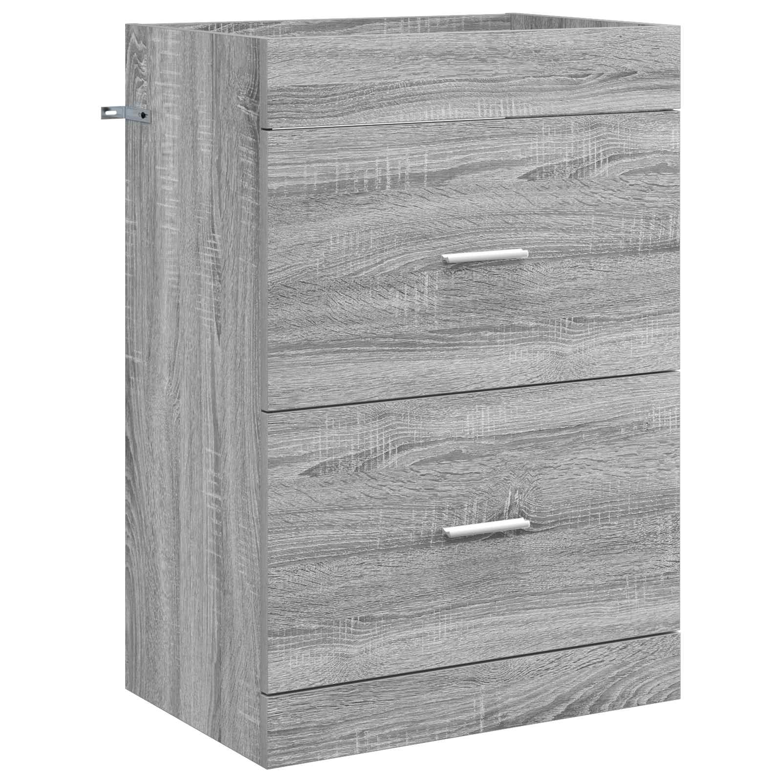 vidaXL Bathroom Under Sink Cabinet Grey Sonoma 56 x 37.5 x 81 cm 2