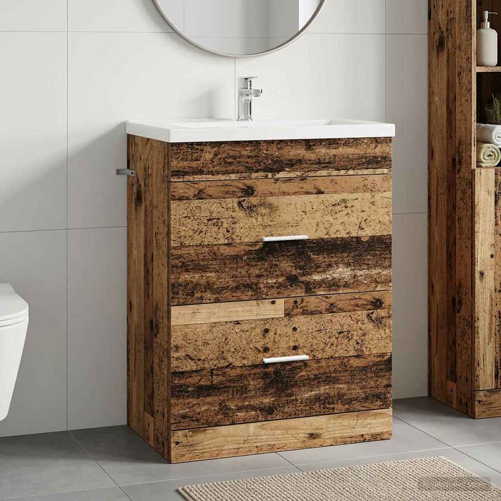vidaXL Bathroom Under Sink Cabinet Old Wood 56 x 37.5 x 81 cm 1