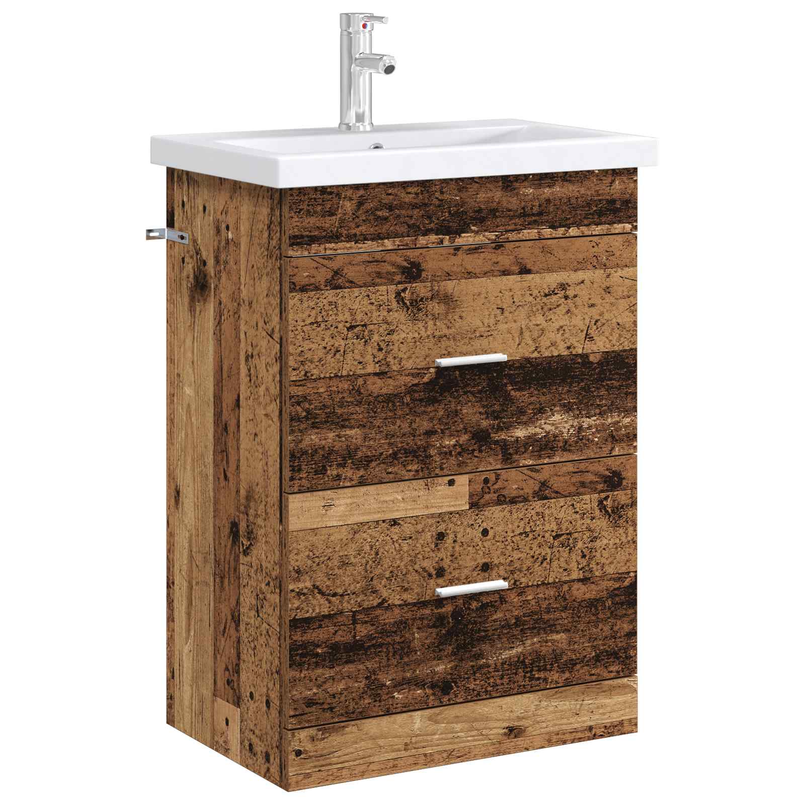 vidaXL Bathroom Under Sink Cabinet Old Wood 56 x 37.5 x 81 cm 3