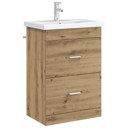 vidaXL Bathroom Under Sink Cabinet Artisan Oak 56 x 37.5 x 81 cm 3