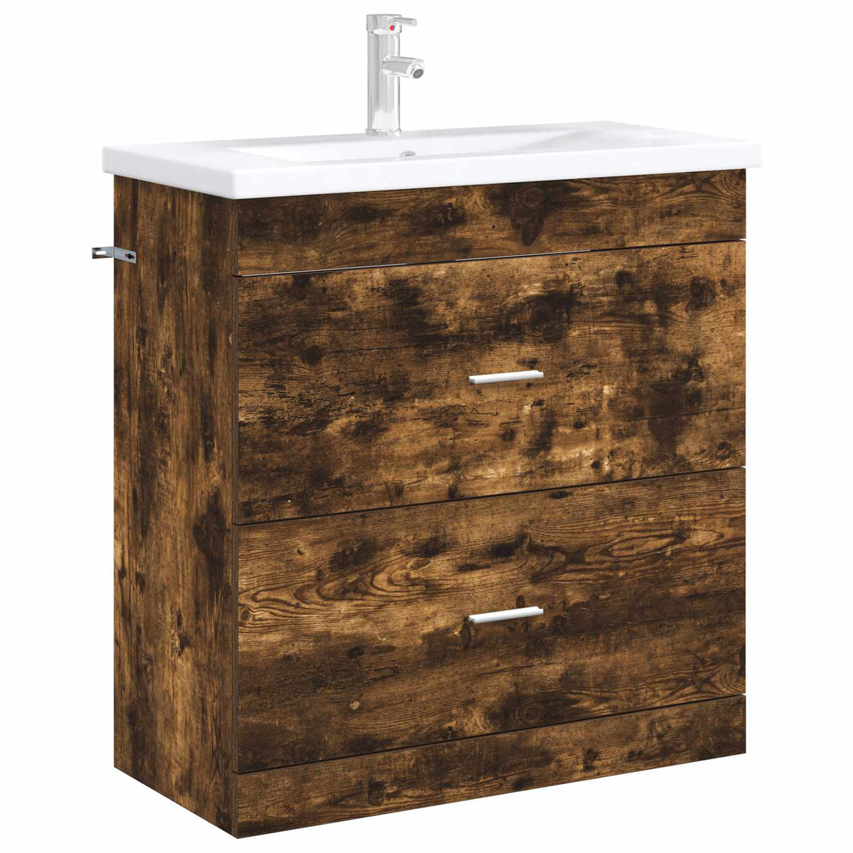 vidaXL Bathroom Under Sink Cabinet Smoked Oak 78.5 x 37.5 x 81 cm 3