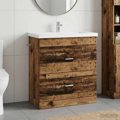 vidaXL Bathroom Under Sink Cabinet Old Wood 78.5 x 37.5 x 81 cm 1