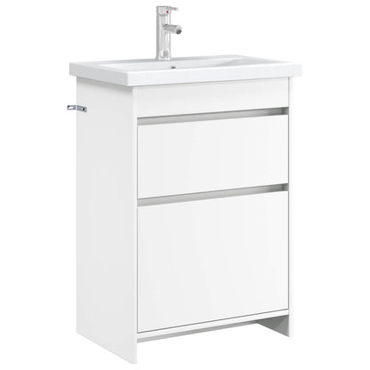 vidaXL Bathroom Under Sink Cabinet White 56 x 37.5 x 81 cm 3