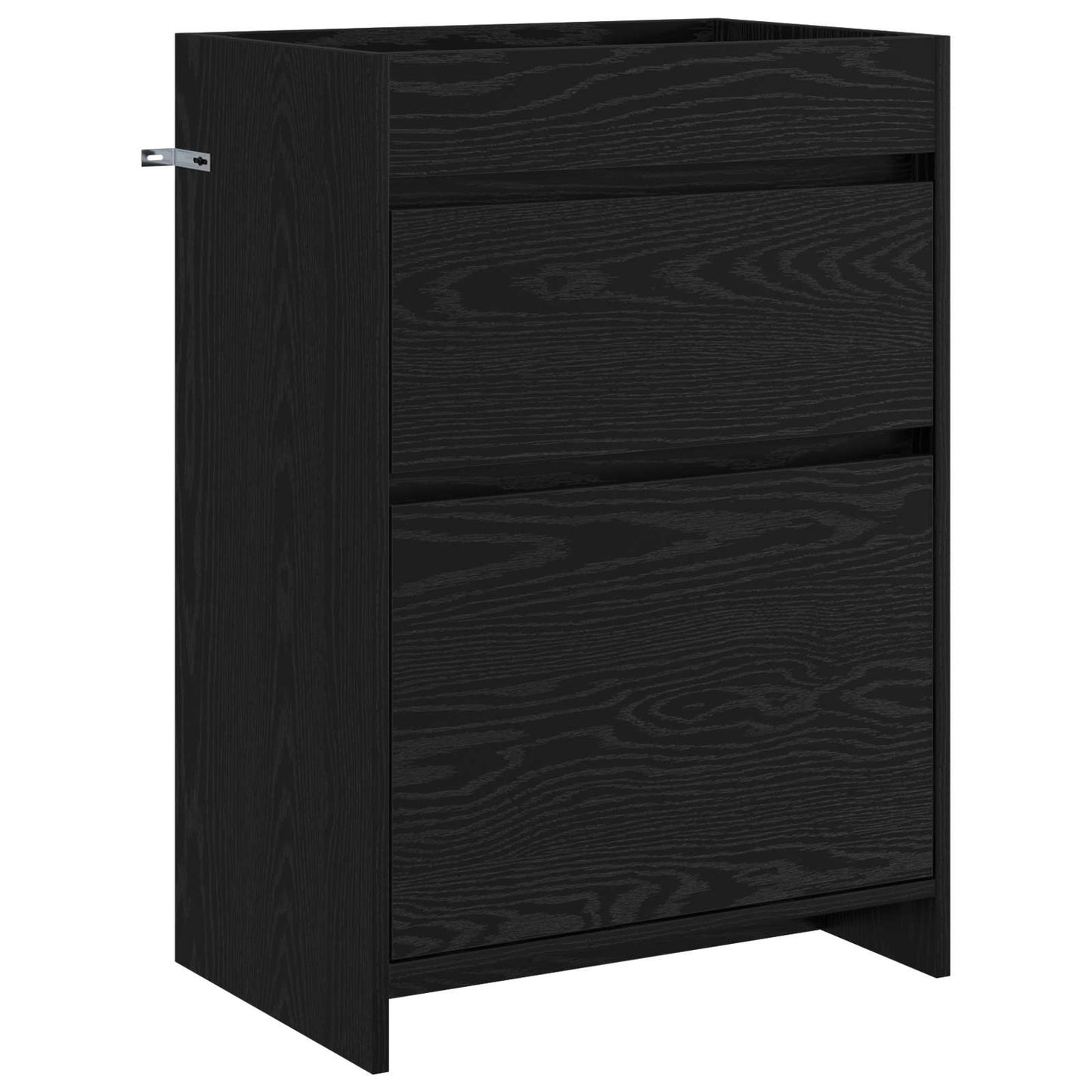 vidaXL Bathroom Under Sink Cabinet Black Oak 56 x 37.5 x 81 cm 2