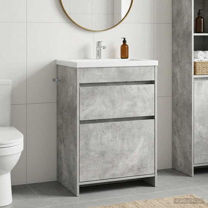 vidaXL Bathroom Under Sink Cabinet Concrete Grey 56 x 37.5 x 81 cm 1