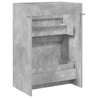 vidaXL Bathroom Under Sink Cabinet Concrete Grey 56 x 37.5 x 81 cm 6