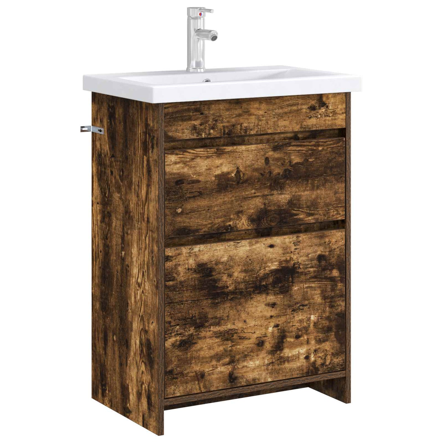 vidaXL Bathroom Under Sink Cabinet Smoked Oak 56 x 37.5 x 81 cm 3