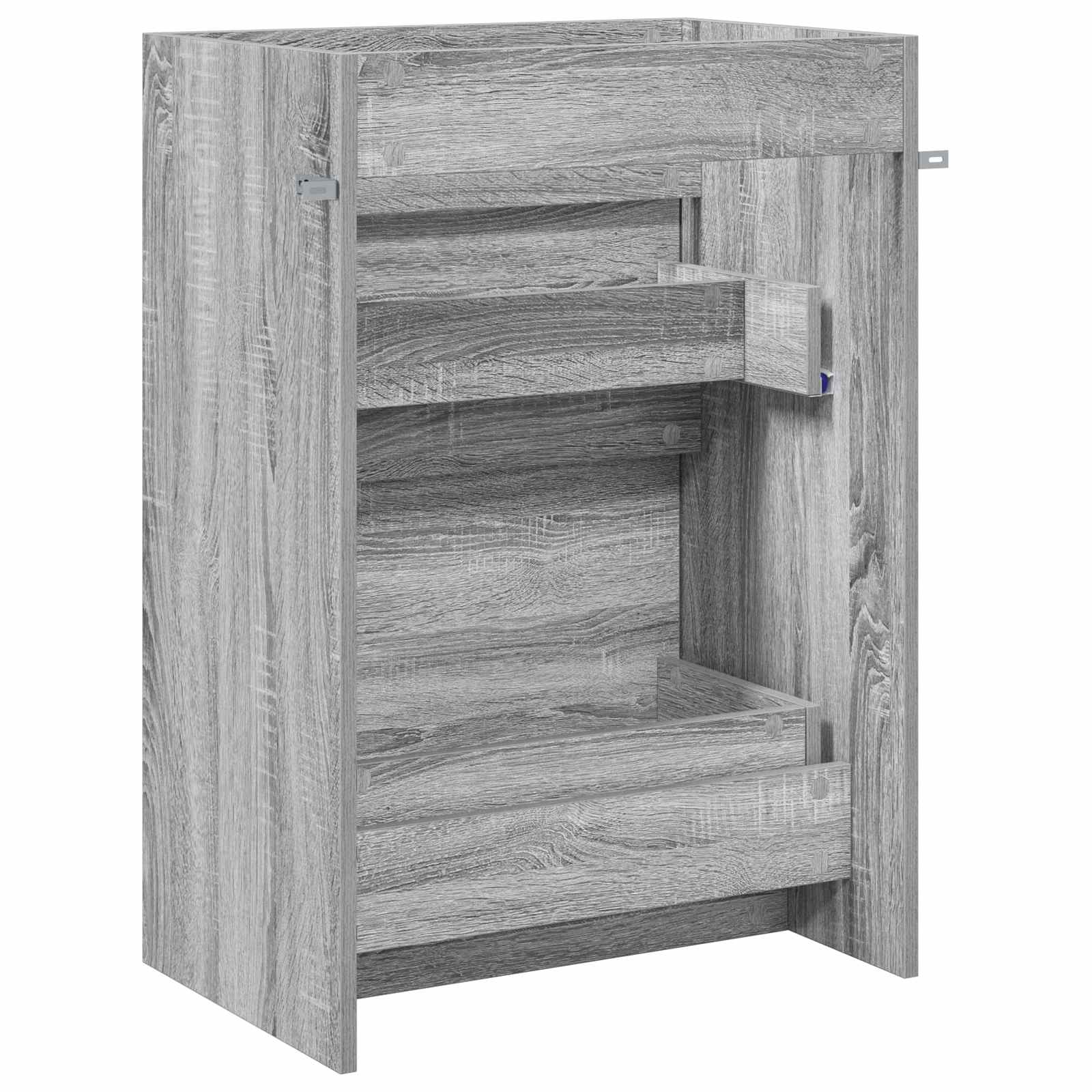 vidaXL Bathroom Under Sink Cabinet Grey Sonoma 56 x 37.5 x 81 cm 6